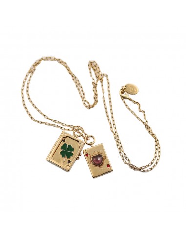 Clover book necklace kit + card of your choice pas cher chine