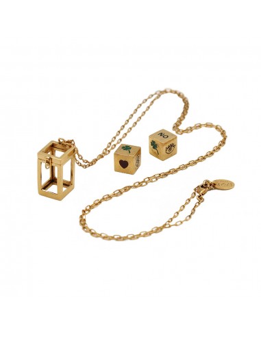 Collier Sacha amulette cages dés - AH 25 Wholesale En savoir plus