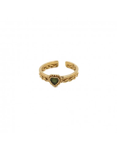 Aida braided heart ring en stock